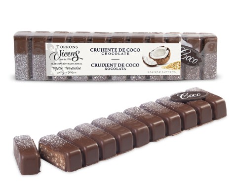 Cruixent de coco amb xocolata