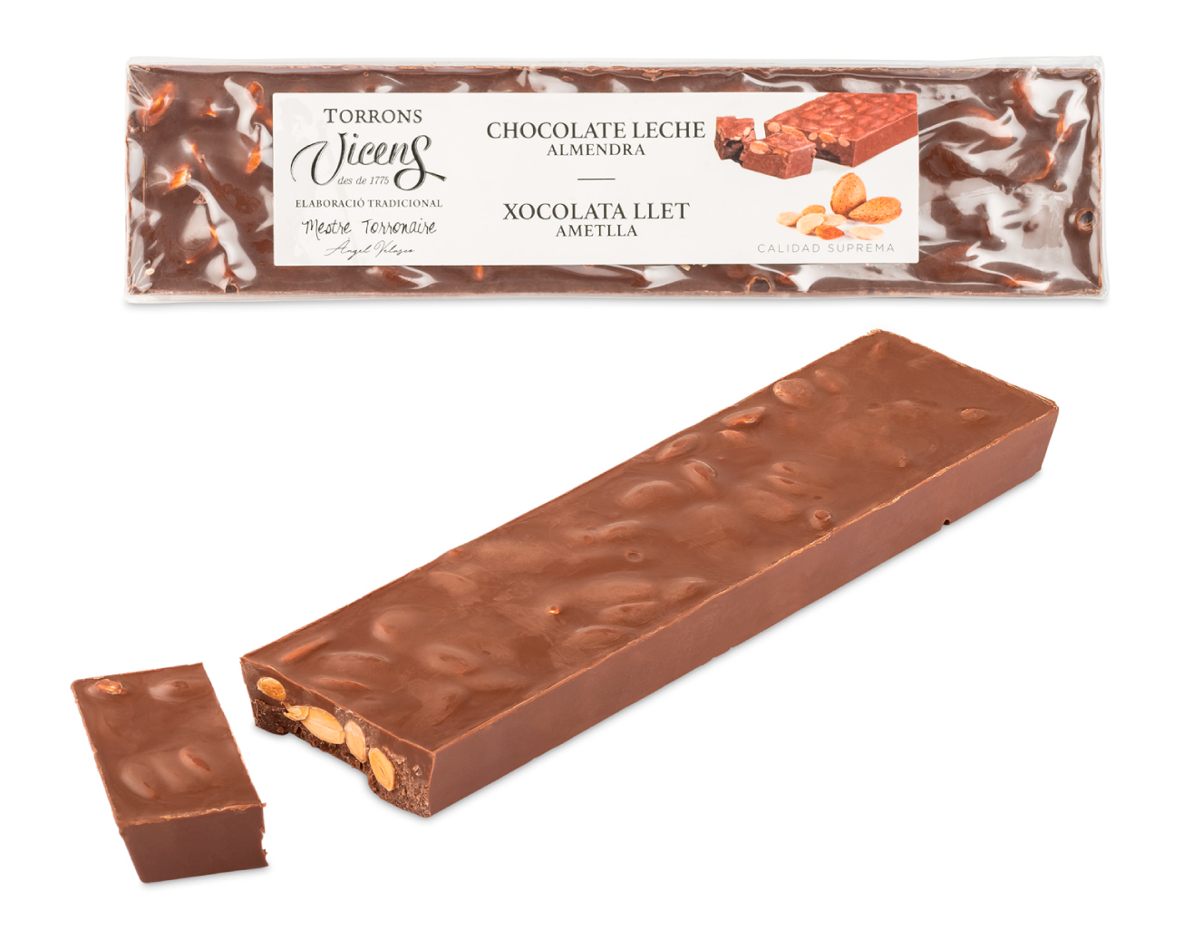 Xocolata amb llet i ametlla